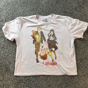 Spy x Family Pink Crop Top Tee T-shirt Women Size XL by Crunchyroll